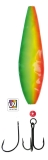 DEGA Long-Cast Inline-Blinker, Orange-Gelb-Grün UV, 18 g