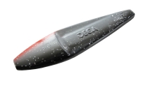 DEGA Long-Cast Inline-Blinker, Schwarz-Silber-Rot UV, 18 g