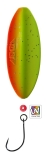 JENZI Inline Trout Spoon Catcher, Orange/Gelb UV, 7,0 g