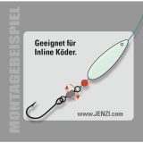 JENZI Einzelhaken mit Wirbel, Gr. 2/0, Inhalt: 5 Stück