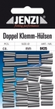 JENZI Doppel Klemm-Hülsen, Innen-Ø 1,4 mm, Inhalt: ca. 25 Stück