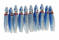 DEGA Octopus, 4,5 cm, blau/weiss/Glitter, Packungsinhalt: 10 Stück