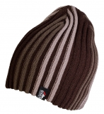 EIGER Striped Knitted Hat Mütze, Farbe: braun