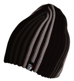 EIGER Striped Knitted Hat Mütze, Farbe: schwarz