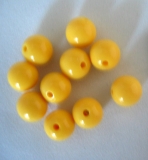 PILKMAXX gelbe Farbperlen, rund 12 mm, Preis für 10 Perlen