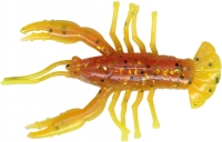RELAX Krebs (Crawfish), gelb/wurzelbier/gold-schwarze Flocken, 5,5 cm