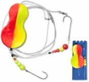 ZEBCO Flatty Teaser Inline Rig, bleifrei, 80 g, orange/gelb