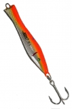Blitz-Pilker Spitzkopf-Blitz, blauglimmer/orange/gold/silber, 60 g