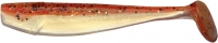 RELAX KingShad, 10-11 cm (4), laminiert, perl-gold / Wurzelbier / gold + schwarzer Glitter