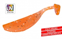 JENZI Tasty Gums Type 2, UV-Aktiv orange/Glitter, 5 cm, Fisch-Aroma