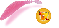MT Magic Trout T-Worm P-Tail, neon pink, Käse, Packungsinhalt: 6 Stück