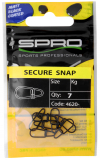 SPRO Matte Black Secure Snap, Gr. 3, Packungsinhalt: 7 Stück