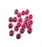 TRENDEX Tungsten Perlen mit Loch (rund), Fluo-Pink, 3,5 mm, Packungsinhalt: 20 Stück