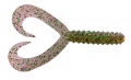 JENZI Doppelschwanz-Twister, watermelon/hellbraun mit bunten Glitter, 8 cm