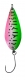 JENZI Trout Spoon IV, 4,0 g, pink-grün, schwarz gestreift mit Glitter