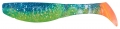 RELAX Kopyto 4L, 10-11 cm (4), Tricolor, chartreuse/hologramm-himmelblau Glitter/orange tail