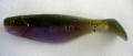 RELAX Xtra Soft Shad 8 cm (3), laminiert, lila/kristall grün/schwarzer Glitter, 5 Stück